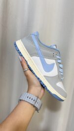 Tênis Dunk Cinza e Azul Feminino