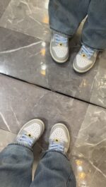 Tênis Dunk Cinza e Azul Feminino - Imagem 3