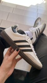 Tênis Samba OG Branco e Preto Couro Legítimo - Imagem 8