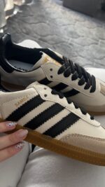 Tênis Samba Bege/Preto Sintético - Imagem 6