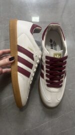 Tênis Samba Offwhite/Vinho Sintético - Imagem 5