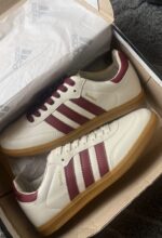 Tênis Samba Offwhite/Vinho Sintético - Imagem 7