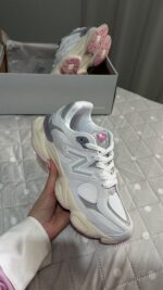 Tênis NB 9060 Branco/Cinza/Rosa BB Sintético - Imagem 3