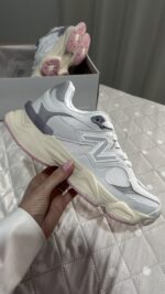 Tênis NB 9060 Branco/Cinza/Rosa BB Sintético - Imagem 5